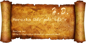 Herczka Dömötör névjegykártya